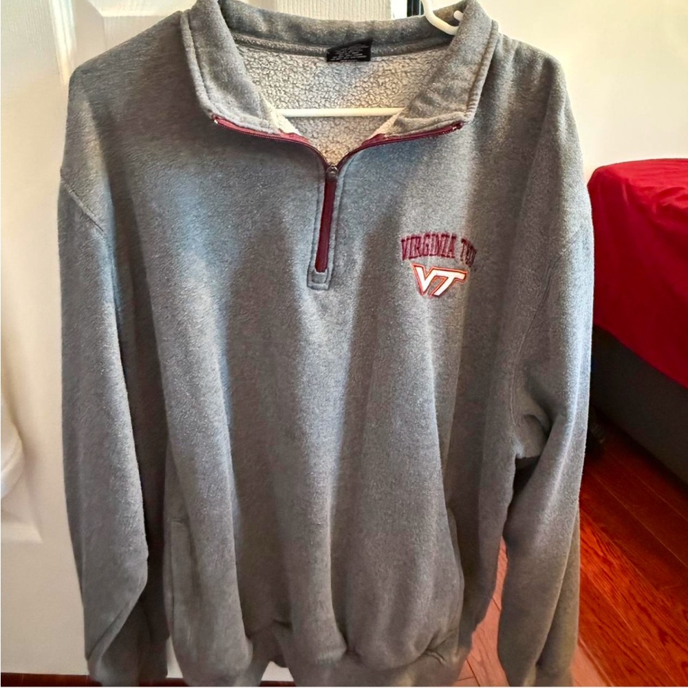 Virginia Tech Gray Quarter Zip